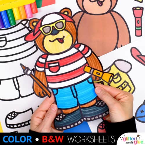 build a camping bear craft