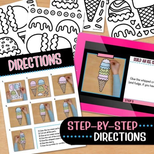 build an ice cream project for bulletin board display