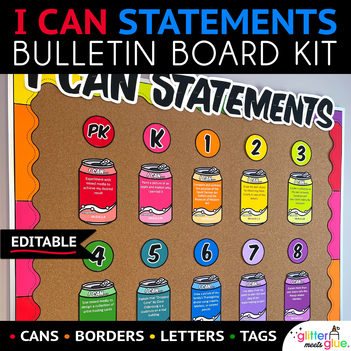 i can statements editable bulletin board