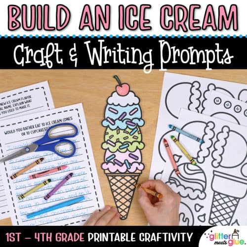 ice cream coloring craft