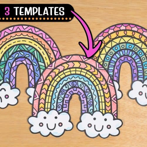 rainbow coloring craft