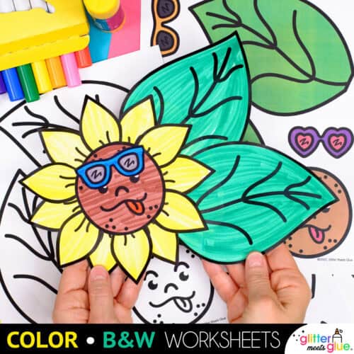 sunflower craft template