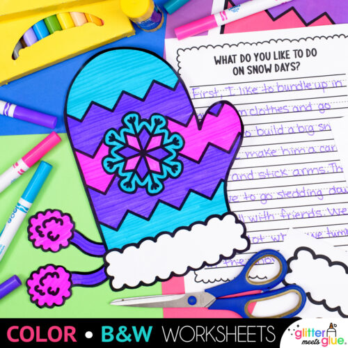 winter writing crafts