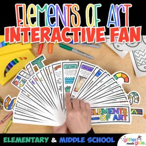 elements of art interactive fan for elementary school and middle school kids