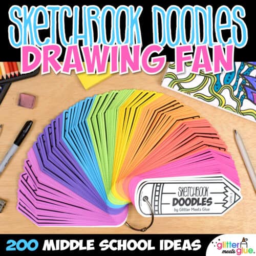 200 sketchbook prompts for middle school art class