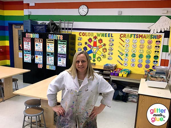 elementary art room organization