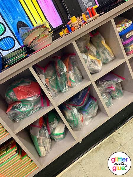 plastic bags containing artist trading cards
