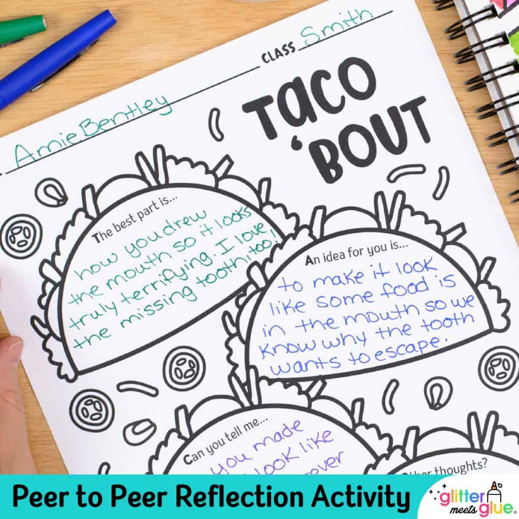 Art Critique Worksheet for Elementary Students – Peer Activity