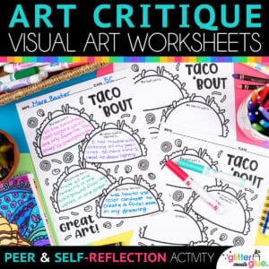 art critique worksheets elementary