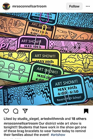 art show reminder bracelet