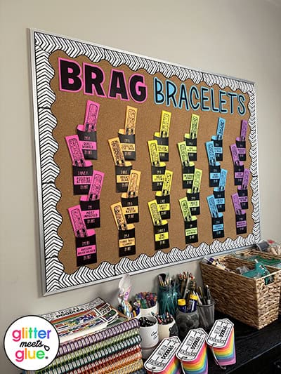 brag bulletin board for elementary art