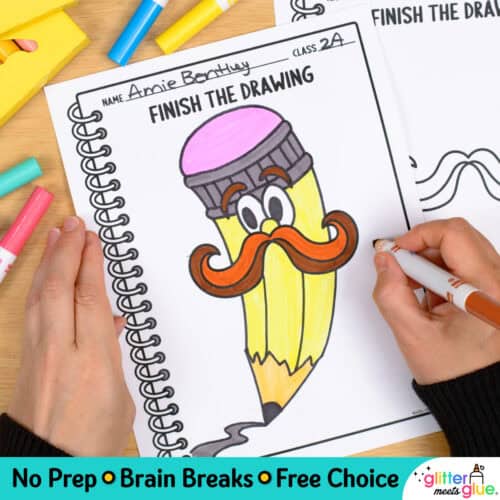 finish the picture activities