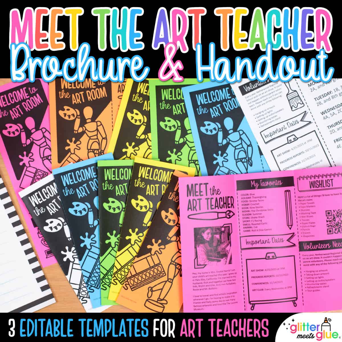 Meet The Art Teacher Editable Template Open House Night School