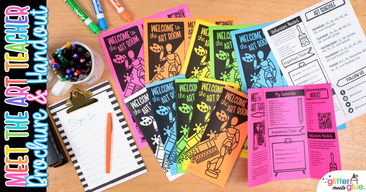 Meet the Art Teacher Editable Template – Open House Night School