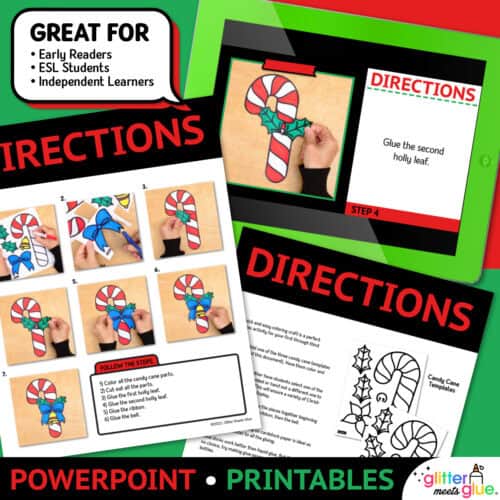 candy cane writing craft