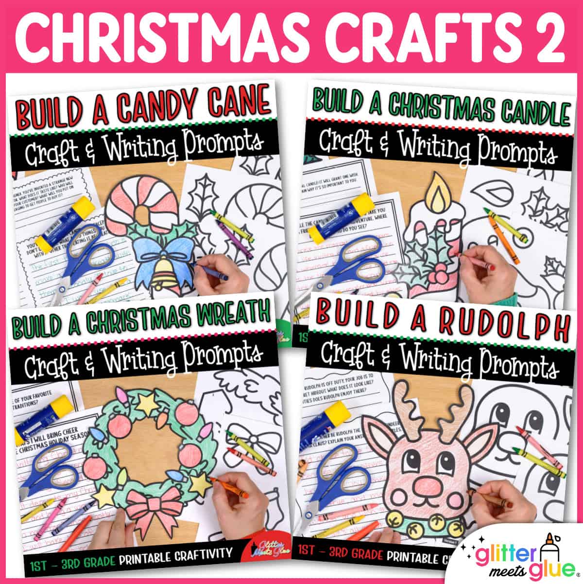 Christmas coloring crafts for 1st, 2nd, and 3rd grade