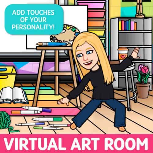 virtual art room background
