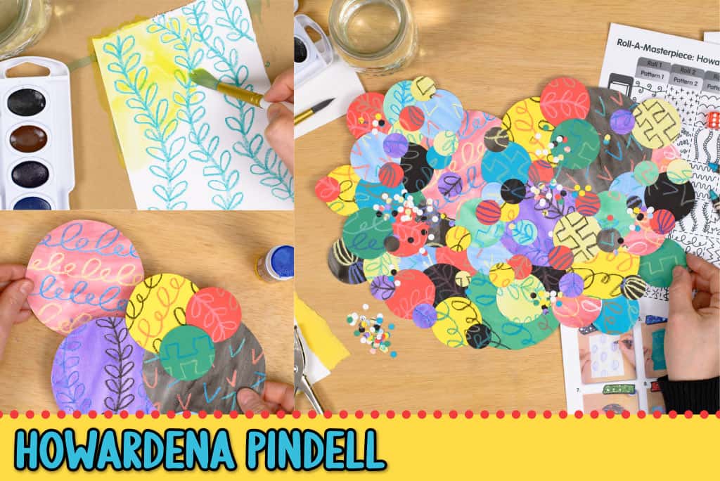 howardena Lindell art project for elementary