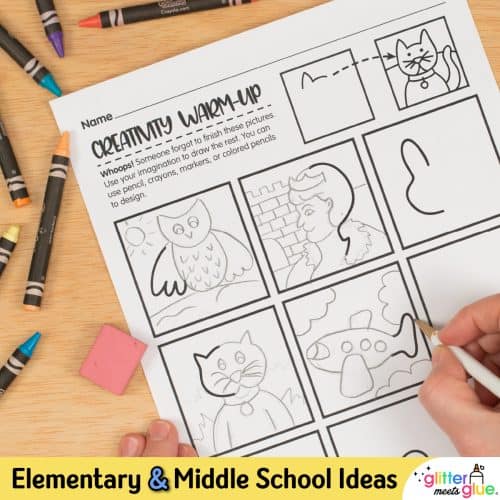 complete the drawing activity