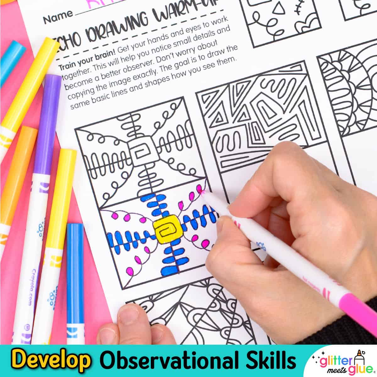 drawing warm up worksheets for kids
