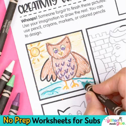 not a squiggle drawing worksheet