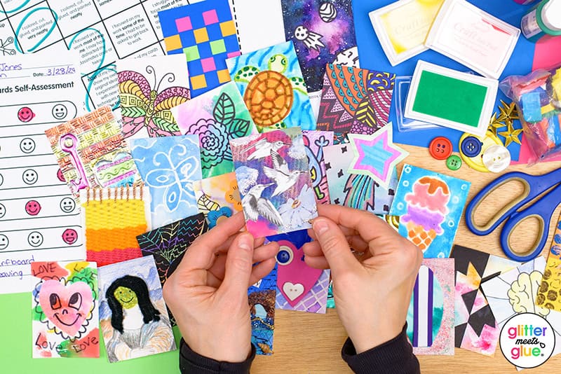 artist trading card lesson and sub plan idea for k-5