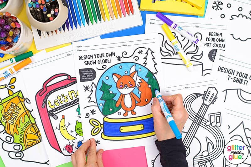 design your own worksheets for elementary art