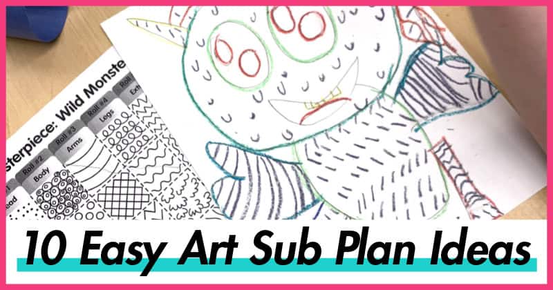 easy art sub plan ideas for elementary