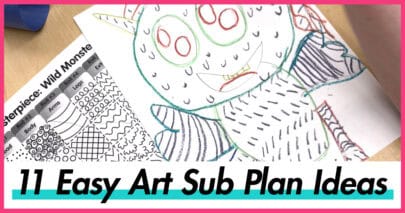 easy art sub plans