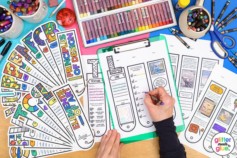 elements of art and principles of design worksheets for elementary