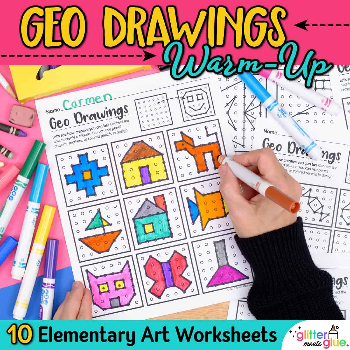 geoboard drawing worksheets