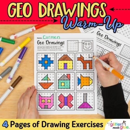 geoboard drawing worksheets for elementary