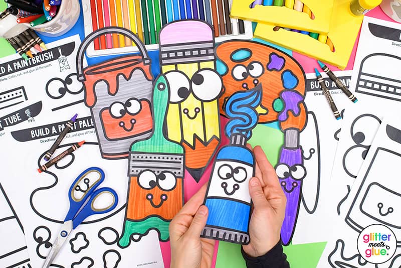 kindergarten paper crafts art sub plans