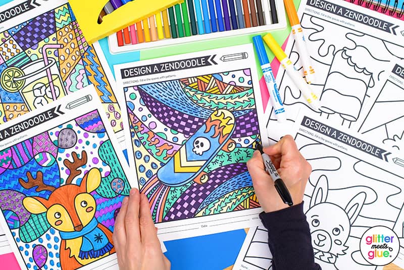 zentangle templates for grades 3-5