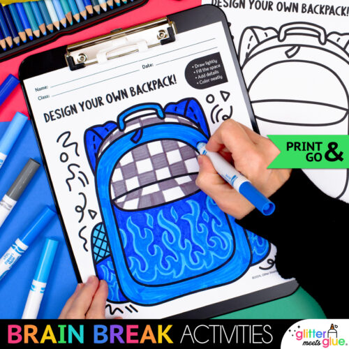 design a backpack art project