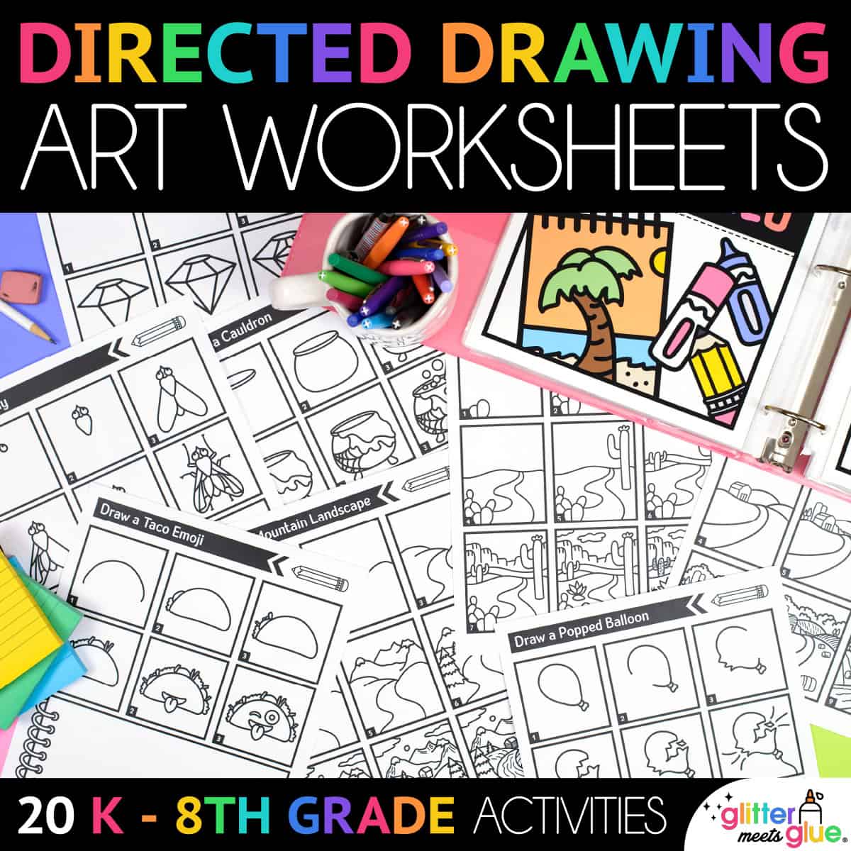 directed Drawing Art Worksheets