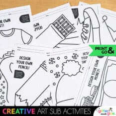 Design Your Own Elementary Art Worksheets – Easy Art Sub Plans