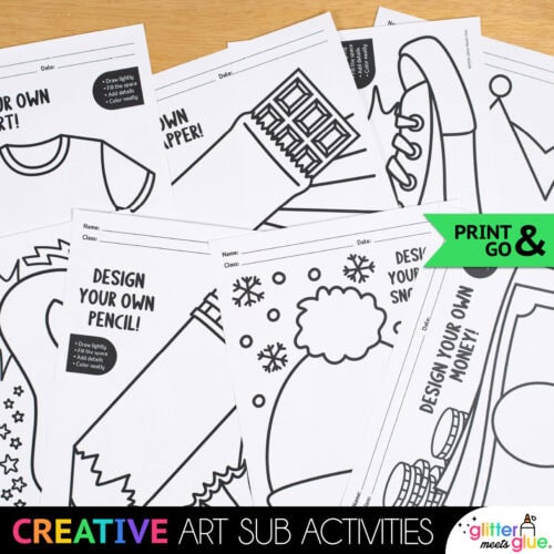 elementary art worksheets for back to school