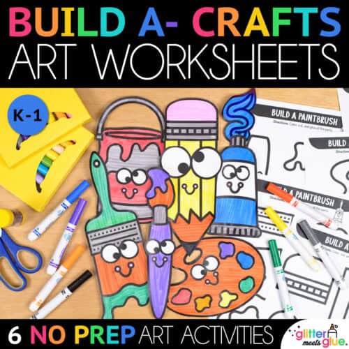 Kindergarten Art Sub Plans No Prep Emergency Coloring Crafts