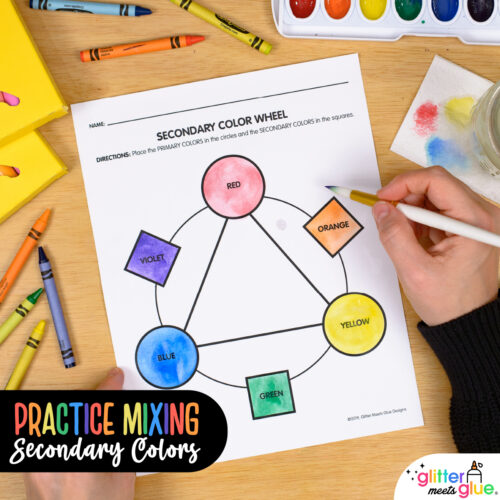 secondary color wheel worksheet