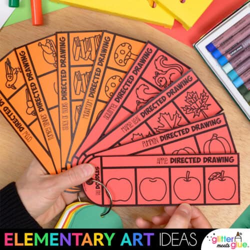 guided drawing activities for winter, spring, summer, and fall