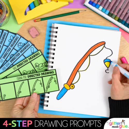 spring guided drawing booklet for kids