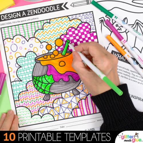 zendoodle fast finisher project for elementary kids
