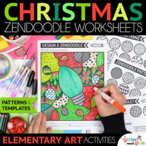 christmas zendoodle art worksheets