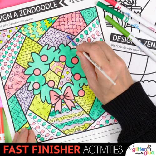 zentangle christmas wreath