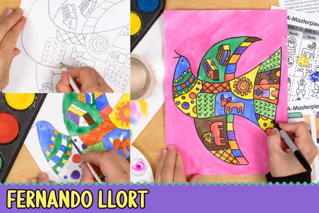 fernando llort folk art bird hispanic heritage month project