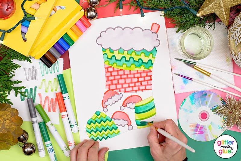 christmas stocking art project