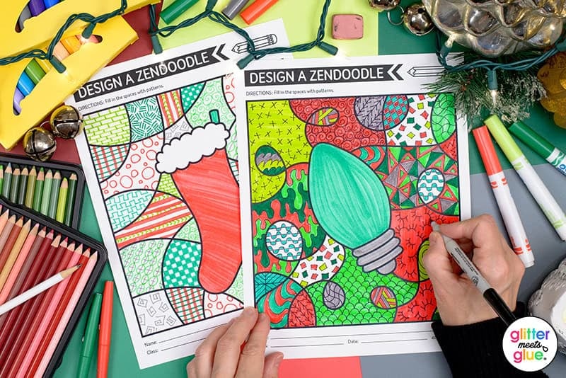 christmas zentangle activities