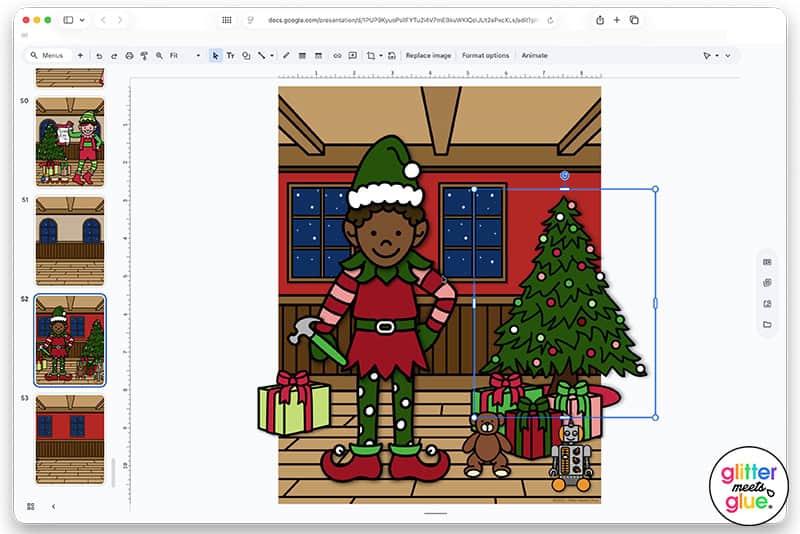 digital christmas elf craft