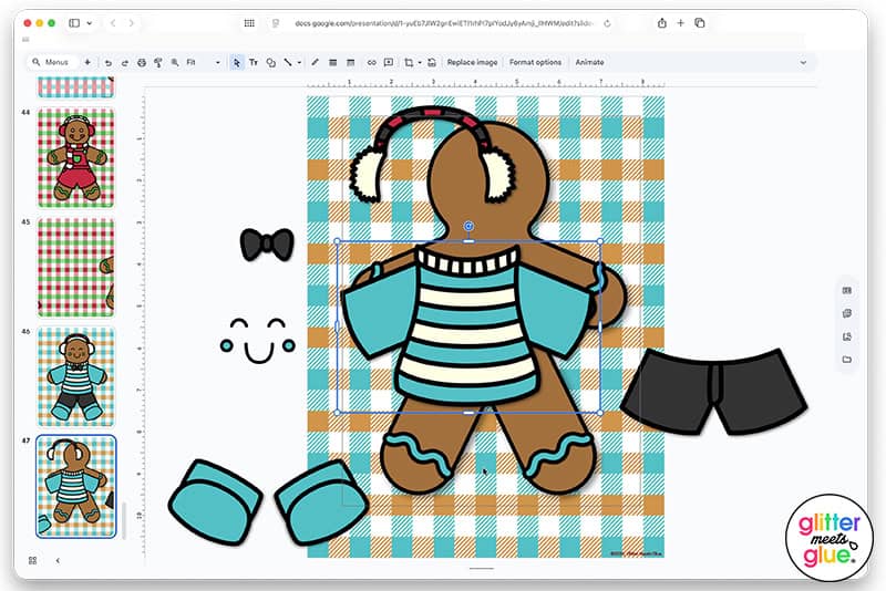 digital gingerbread man craft